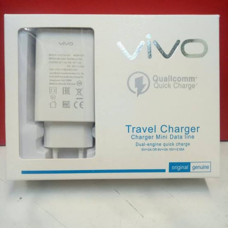 Charger/TC VIVO Qualcomm 3.0A + Kabel Data 2.4A MICRO USB FAST CHARGING