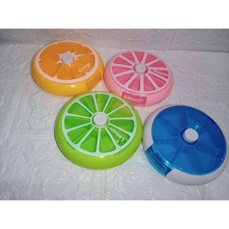 tempat obat sekat putar/penyimpanan obat unik