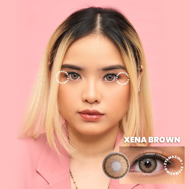 EYEMAZING Softlens - XENA Brown / Coklat Normal Minus Beda Minus