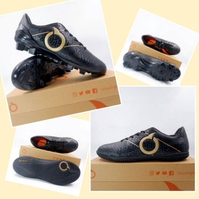 Promo Sepatu Bola & Futsal Original Ortuseight Sabre FG Black Gold BNIB