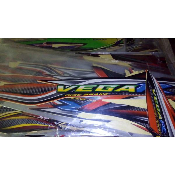 Striping Vega R Lama 2005 warna orange hitam