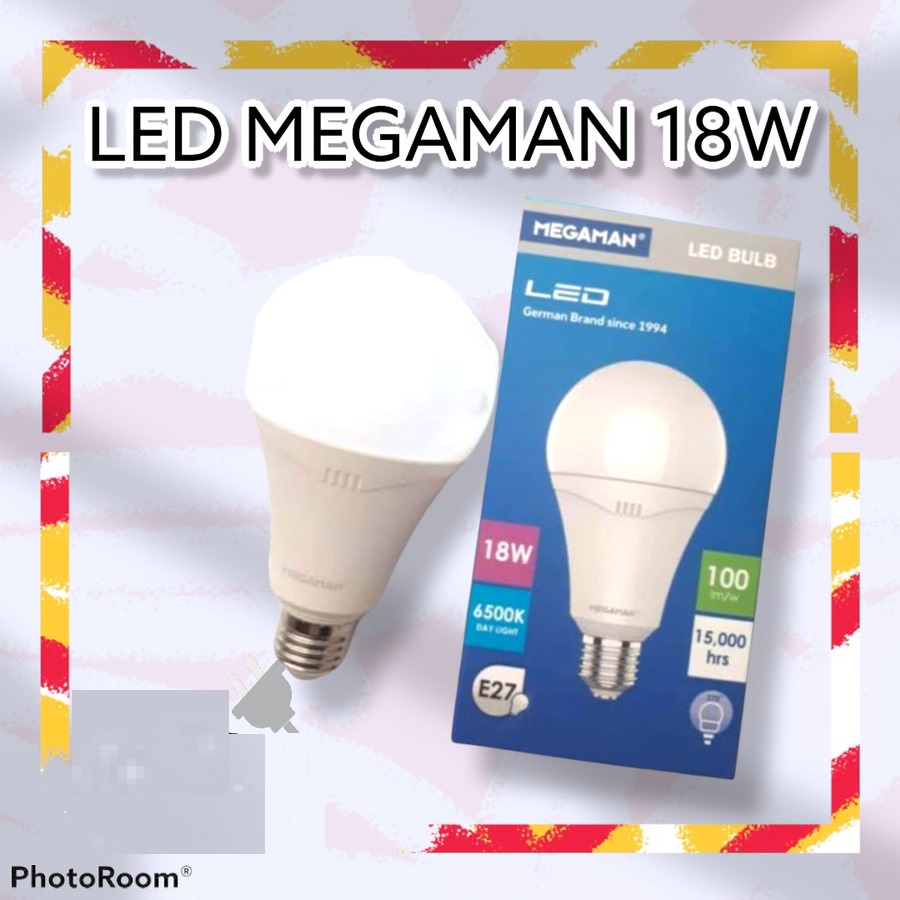 Lampu LED MEGAMAN LED A-BULB 18 Watt 18W Daylight Lampu Bohlam Putih
