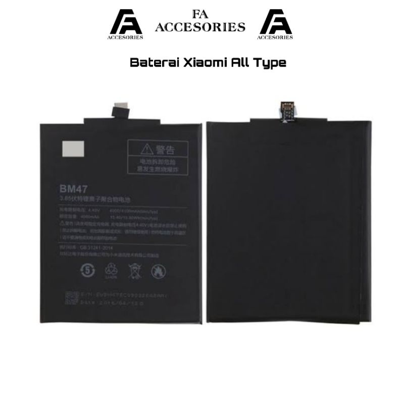 Baterai Xiaomi ALL TYPE Redmi Note 2 NOTE 4 Redmi 4A 4X Redmi 2 3x 3s BN30 BM32 BM41 BM44 BN41 BN43