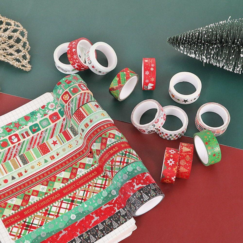 Preva 12pcs/set Washi Tape Kualitas Tinggi Merry Christmas Scrapbooking Little Fresh Kreatif Alat Tulis INS DIY Bahan