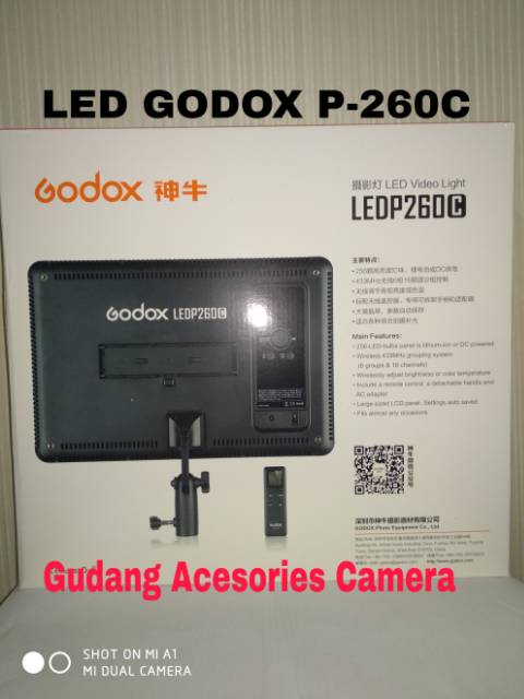 LED video light GODOX P-260C P260C bio color Free adapter