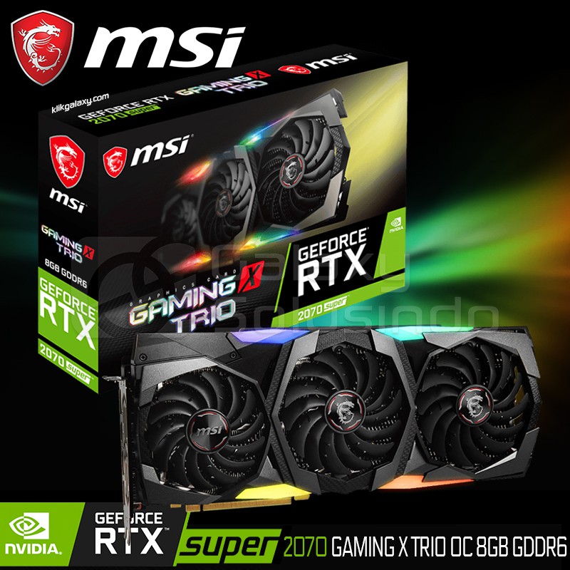 VGA GAMING MSI NVIDIA RTX 2070 SUPER GAMING X TRIO 8GB GDDR6 256-bit