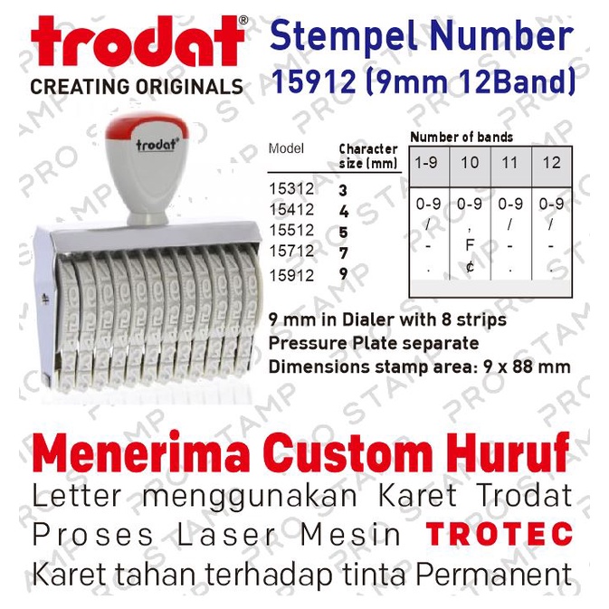 

Stempel Manual Angka 12 Digit 9mm / Trodat 15912