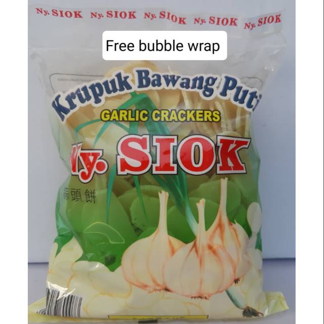 

Krupuk Bawang Putih Ny Siok 500gr dapat langsung digoreng FREE BUBBLE WRAP