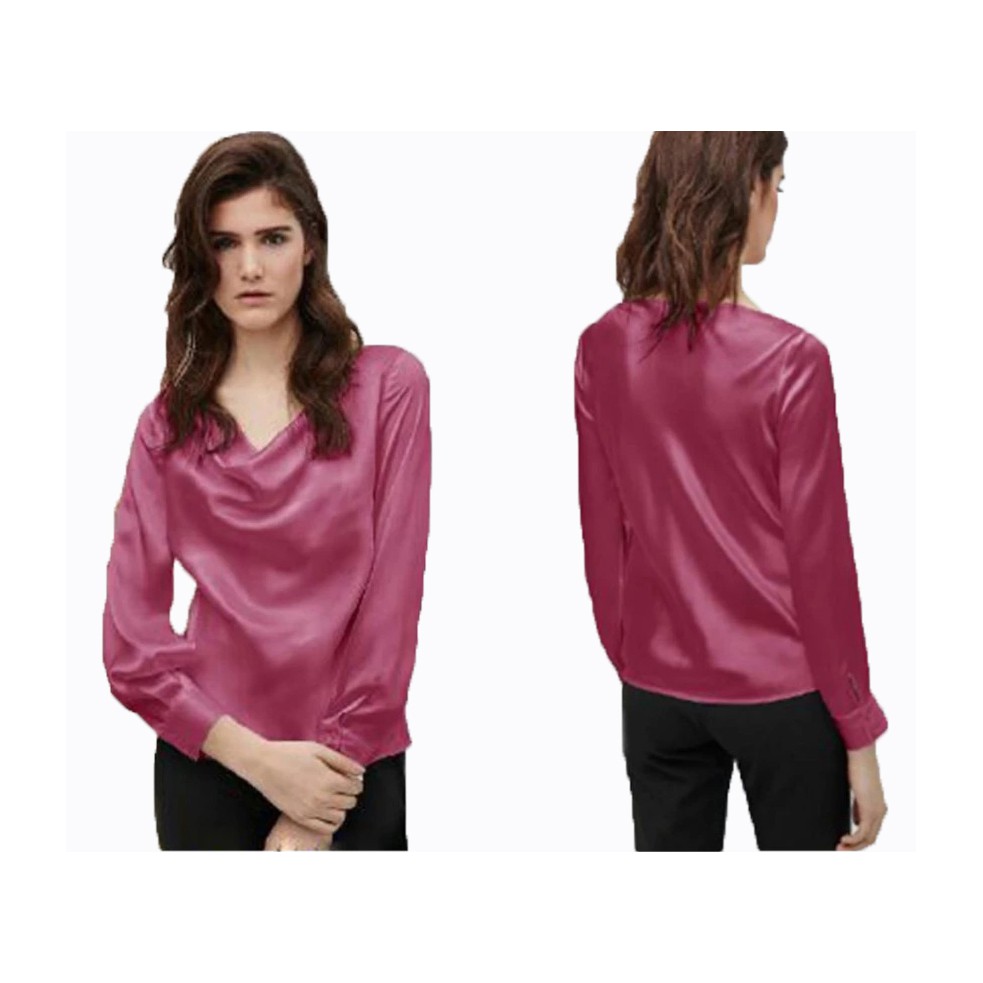 [Blouse Sakira varian warna SW] blouse wanita saten velvet DPINK/MAROON/BIRU/MAGENTA