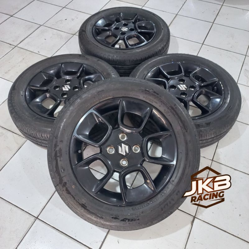 VELG MOBIL BEKAS OEM IGNIS R15X5 PCD 4X100 + BAN 175/65 R15 ECOPIA