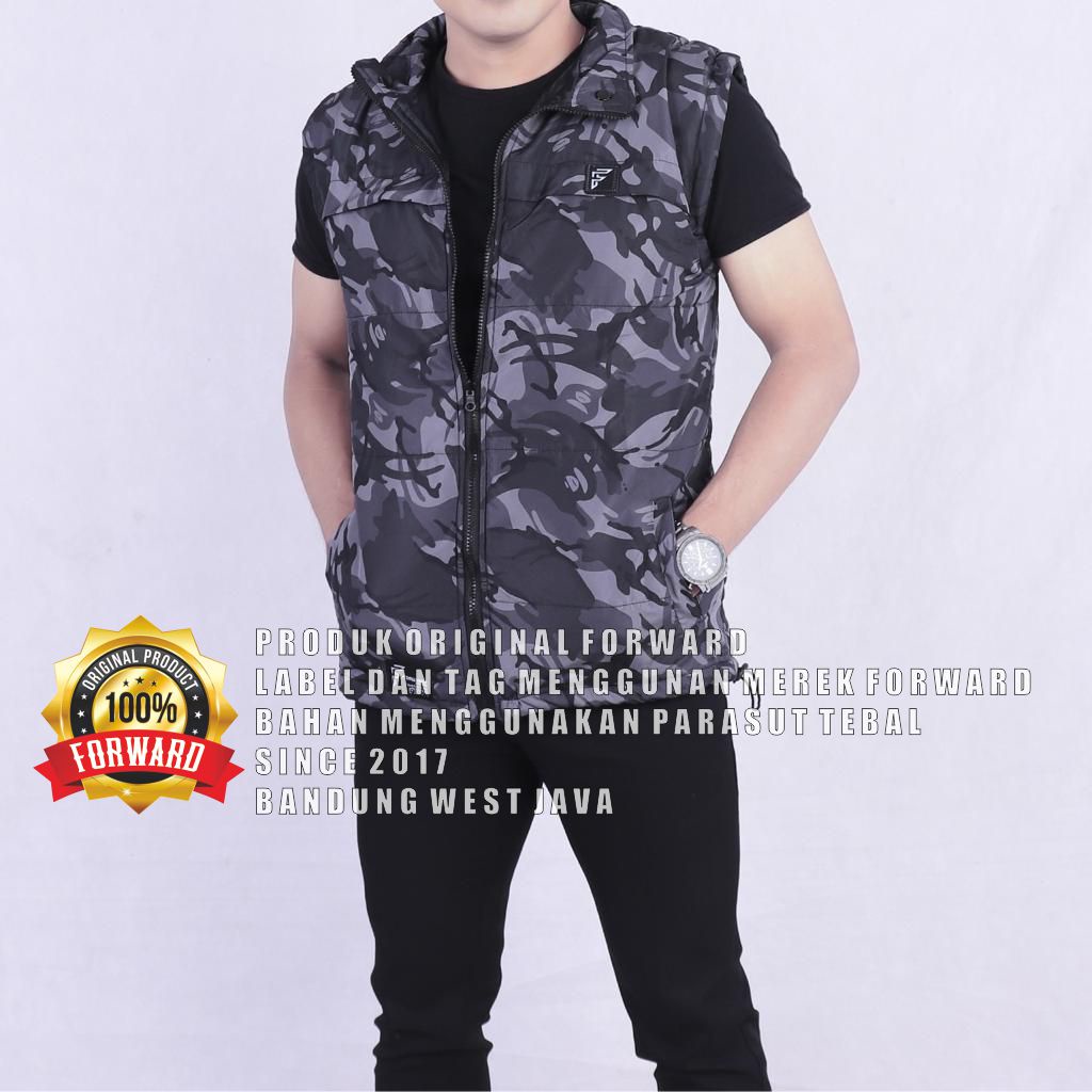 Jaket Rompi Vest Motor Outdoor Pria Camo Army Loreng Forward System