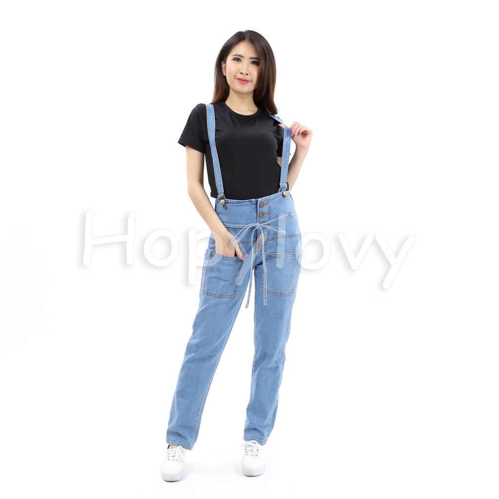 HOPYLOVY - Overall Jeans Wanita Rafaela