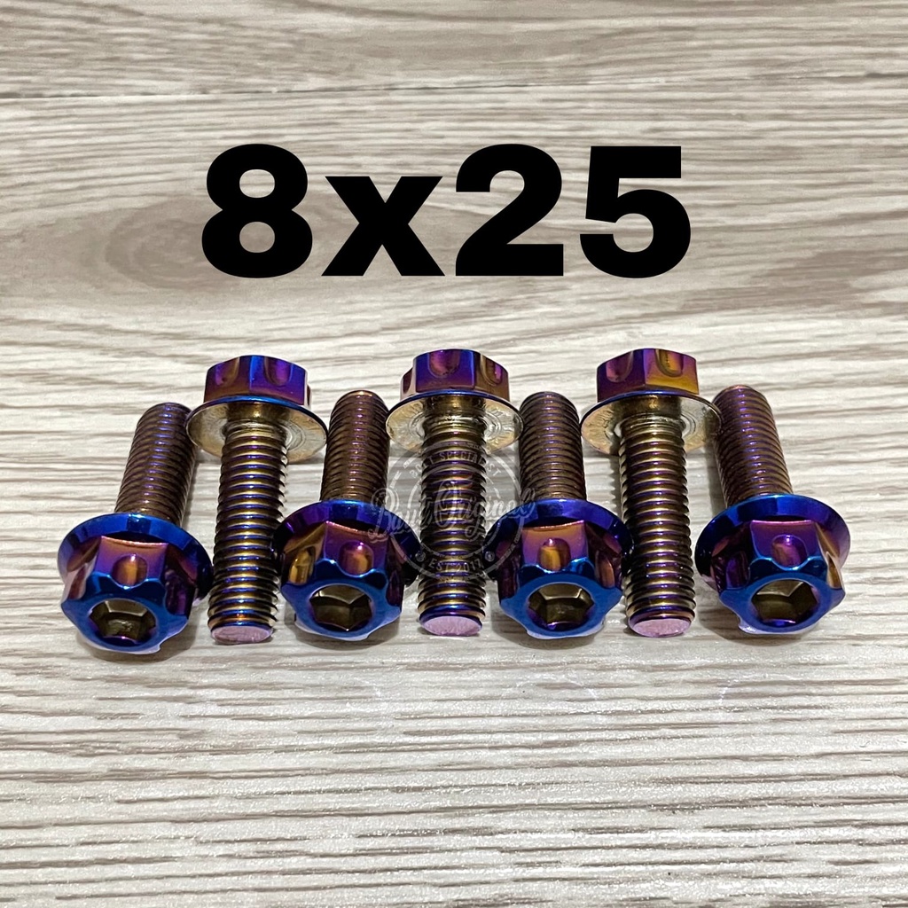 Baut probolt 8x25 blue new model drat 12 panjang 2.5cm ori thailand