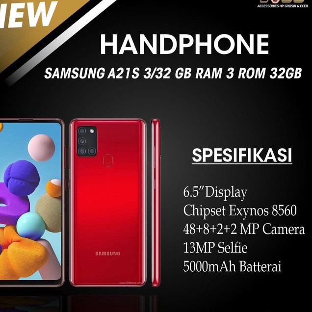 HP SAMSUNG GALAXY A21S 3/32 RAM 3GB ROM 32GB GARANSI RESMI