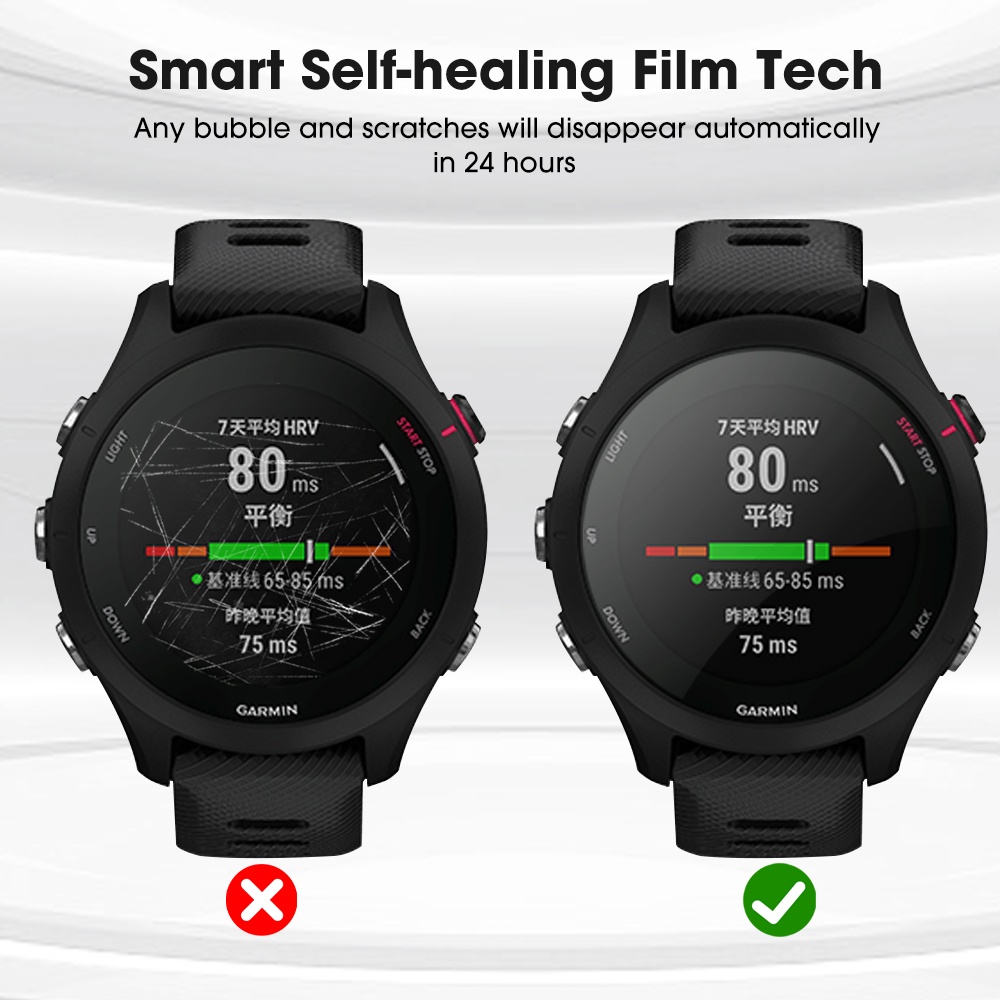 Film Hydrogel Pelindung Layar Smartwatch Anti Gores Shockproof Full HD Untuk Garmin Forerunner 255S