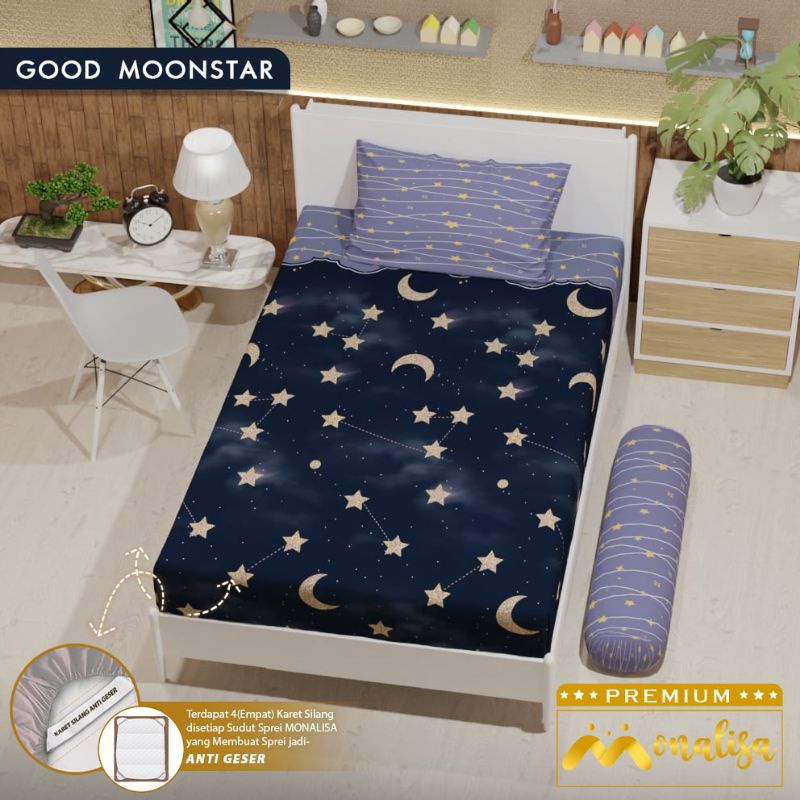 (Bisa COD) Sprei MONALISA Single Set 90 100 120 90x200 100x200 120x200 No 3 4 5 Tinggi 20 T20 Asli M