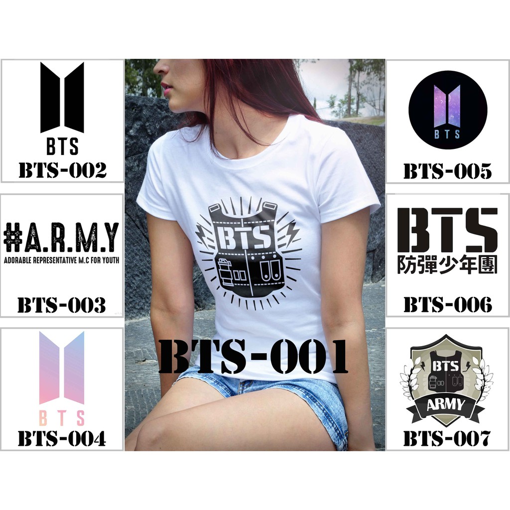 [FREE NAMA !!] KAOS BTS / ARMY WANITA [BEBAS PILIH UKURAN &amp; MOTIF]