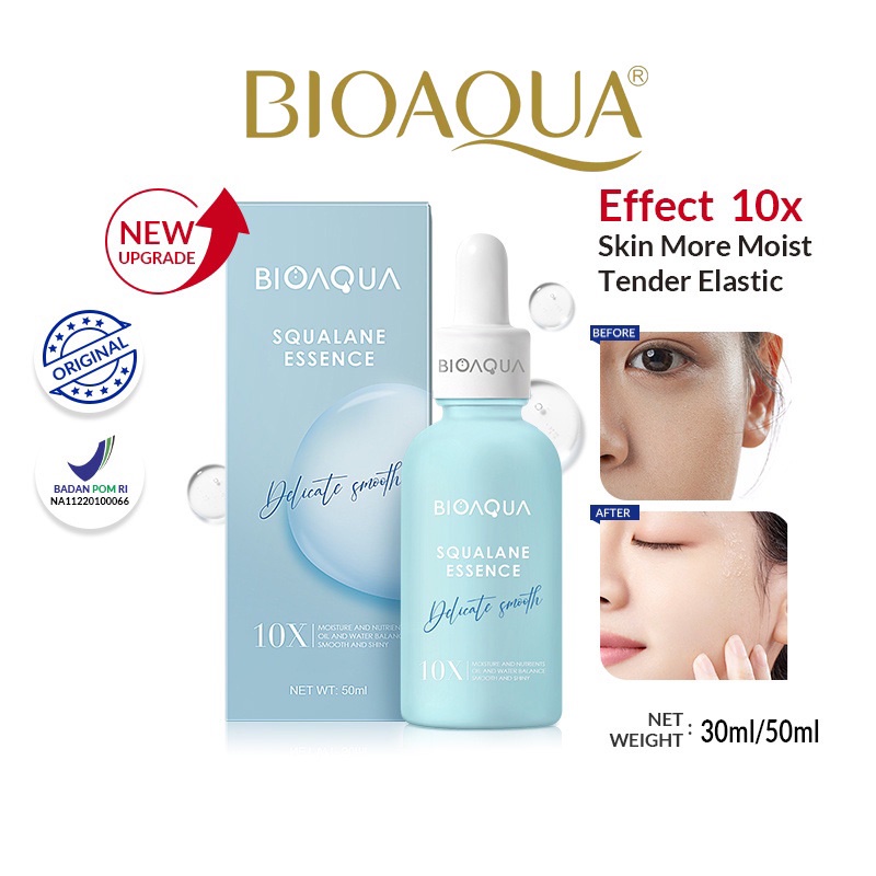 【BPOM】BIOAQUA 10X Essence Series Squalane Essence Moisturizing Serum 30ml / 50ml