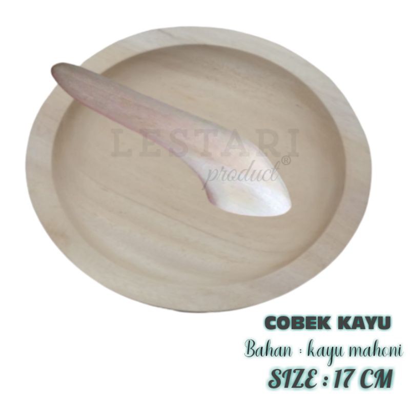Cobek kayu saja/wadah saji/perlengkapan rumah