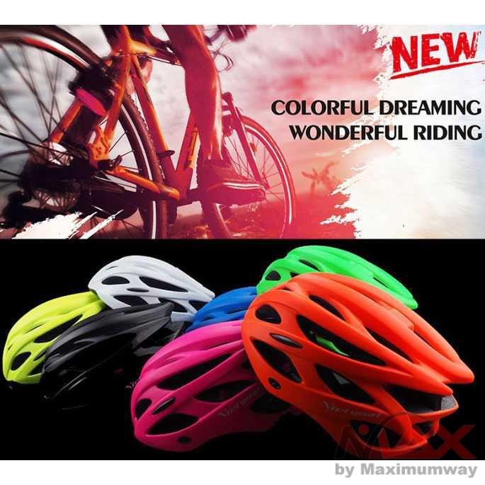 Helm Sepeda dengan LED belakang tanda rambu EPS PVC Shell Lampu Backlight Breathable Bicycle Cycling