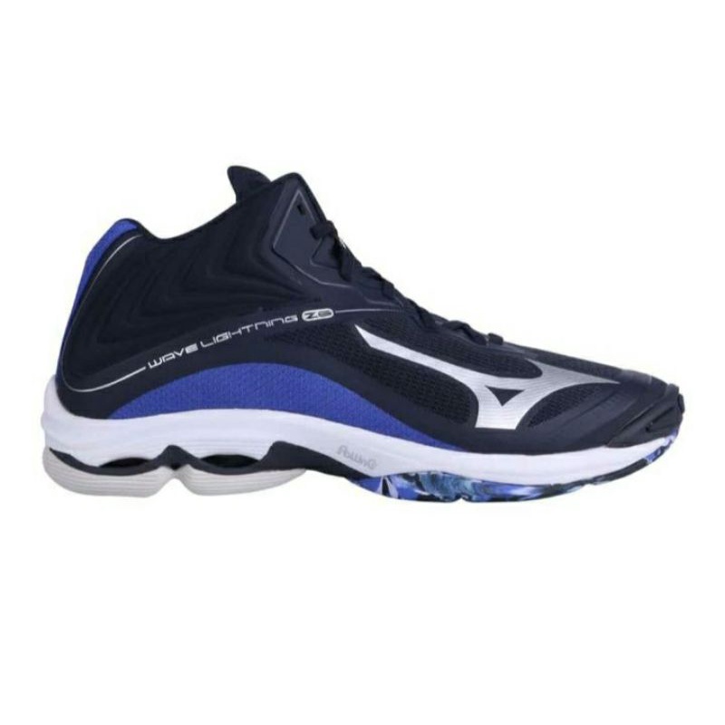 SEPATU VOLI MIZUNO WAVE LIGHTNING Z6 MID HITAM UNGU ORIGINAL