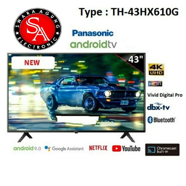 Led UHD 4K Android TV 43 Inch Panasonic Type: 43HX-610 (Khusus Daerah Medan)