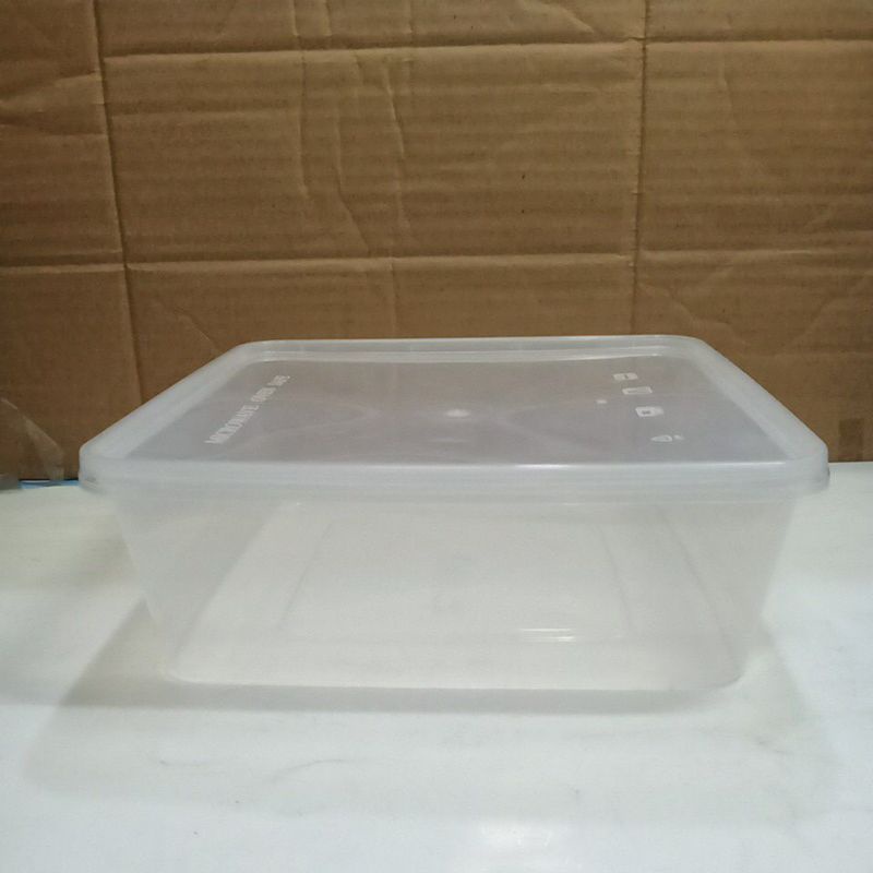 ThinWall Cup Rectangle Plastik Persegi Panjang 2000 ml 25 pcs