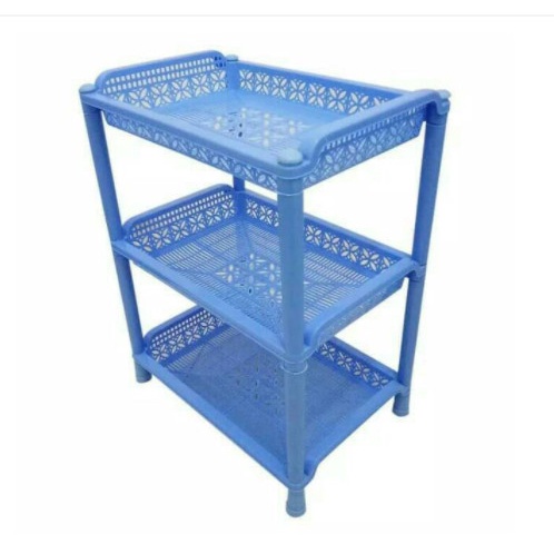 PROMO BISA COD RAK Rak Serbaguna 3 Susun Rak Plastik Sedia 2 Ukuran Besar Dan Kecil - kecil BESI KAM