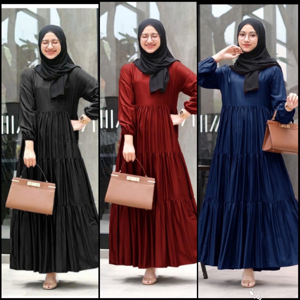 HANUM DRESS/GAMIS RAYON POLOS/GAMIS SUSUN/GAMIS CANDA/GAMIS BUSUI/DRESS/BAJU WANITA TERBARU TERMURAH TERLARIS