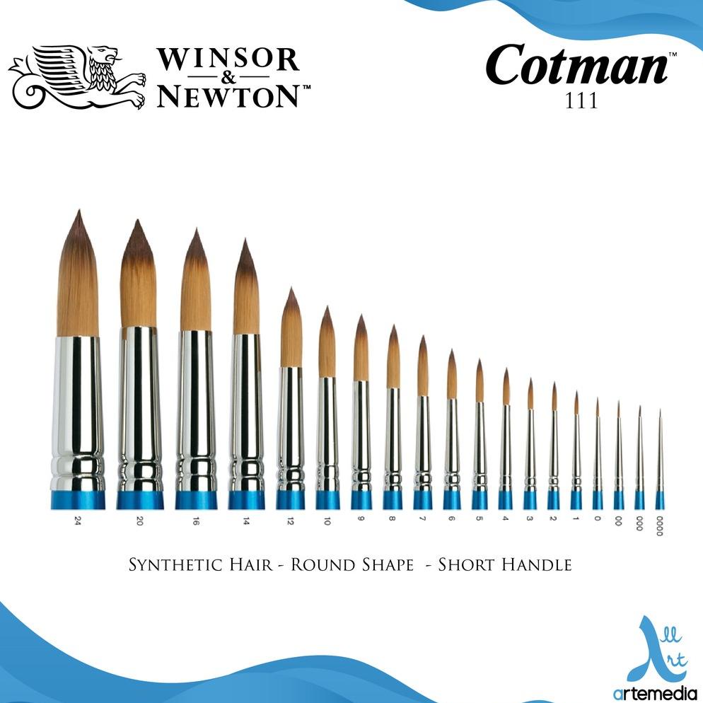 

[(BAYAR DITEMPAT) Kuas Lukis Winsor & Newton Cotman Series 111 Round Synthetic Brush - 01/02