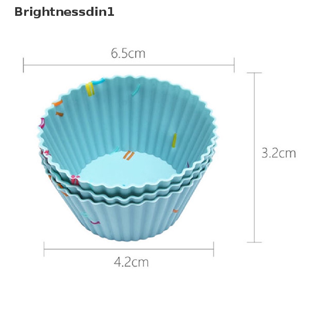 6 Pcs / set Cetakan Cupcake Muffin Bahan Silikon Reusable DIY