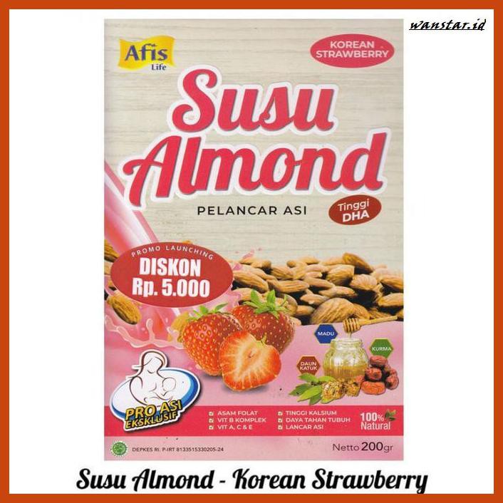 

NUTRISI-BUMIL- AFIS LIFE SUSU ALMOND PELANCAR ASI 200GR - KOREAN STRAWBERRY -BUMIL-SEHAD.