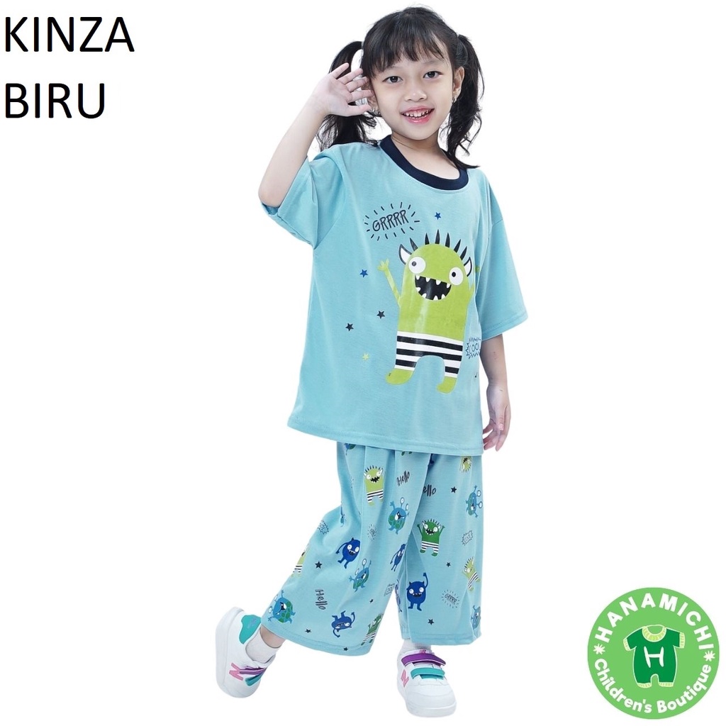 Hanamichi KINZA Baju Tidur Anak Lengan Pendek Celana 3/4