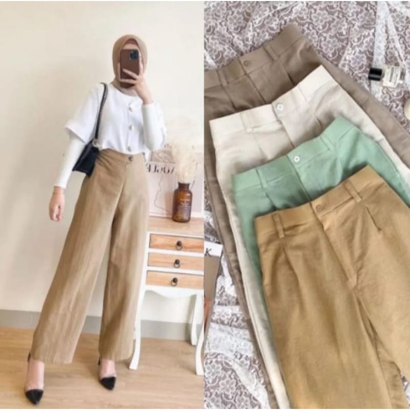 HIGHTWAIST KULOT LINEN / KULOT LINEN PREMIUM