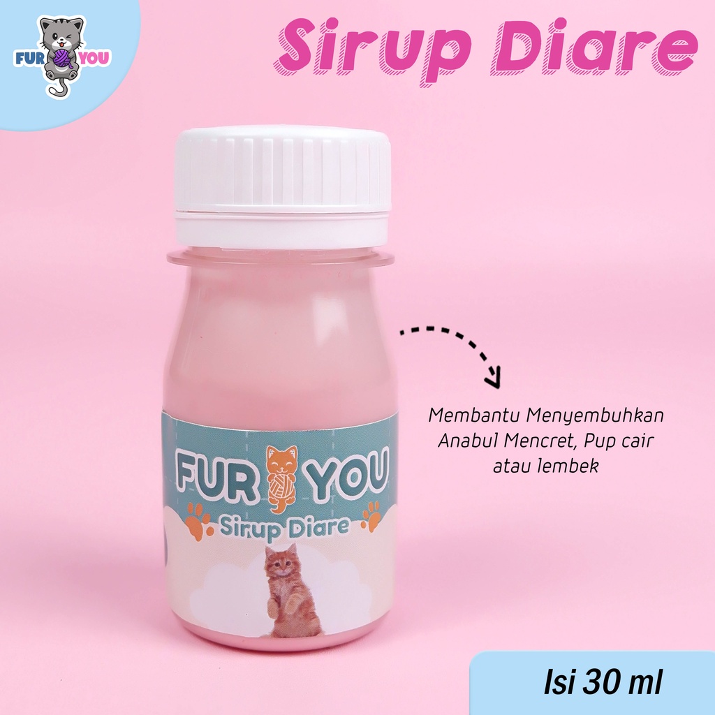 FUR YOU Sirup Diare Obat Kucing Mencret Parah dan Pup Cair untuk kucing anabul ampuh