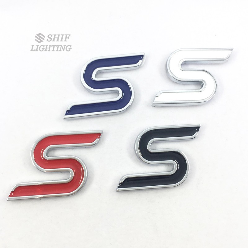 1Pc Stiker Emblem Logo Samping Bahan Metal untuk Mobil Ford
