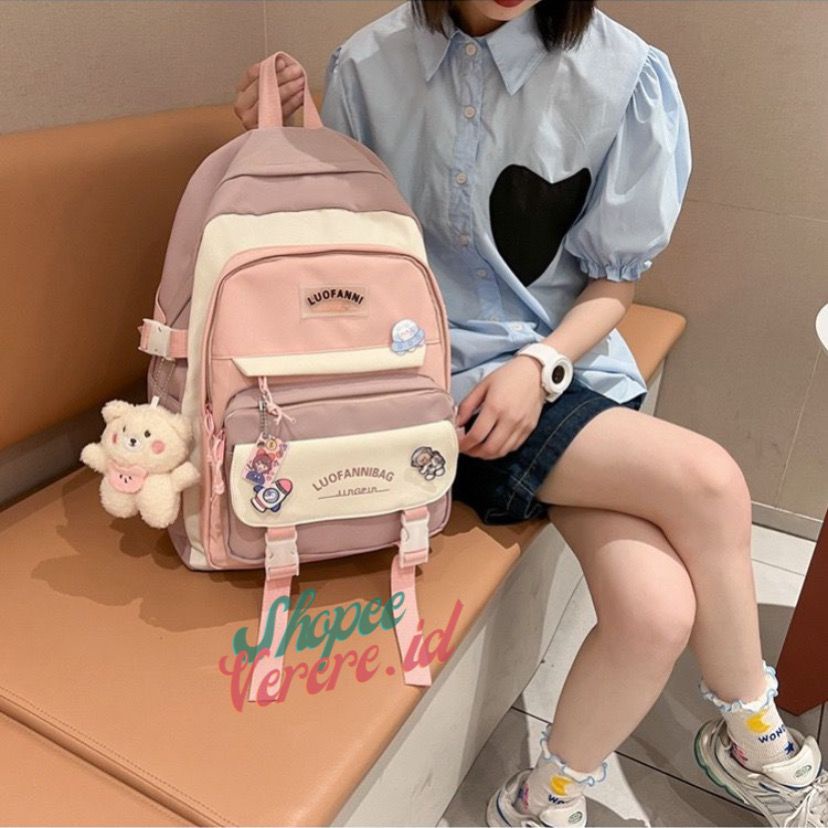 Joshee Tas Ransel Wanita Backpack Wanita Backpack Pria Tas Sekolah Tas Anak 0501, 01, 656 Backpack Nylon Backpack Korean