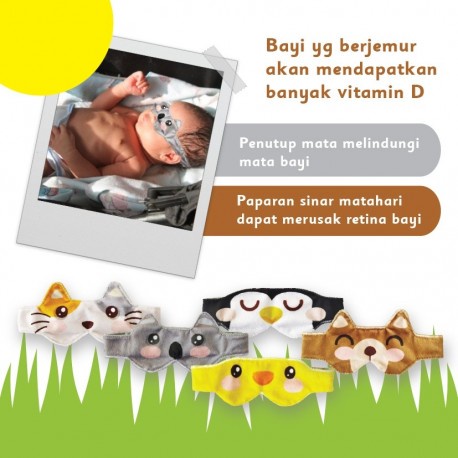 Kacamata Jemur Bayi / Eye Mask Baby Sun Protector / Pelindung Mata Bayi Sunbathing Kaca Mata Bayi