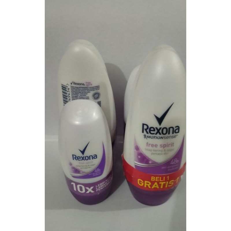 rexona roll on 50ml GRATIS 14ml rexona mini