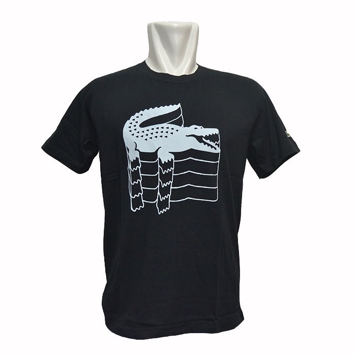 TSHIRT BAJU KAOS LACOSTE ORIGINAL - HIGH QUALITY (HITAM)