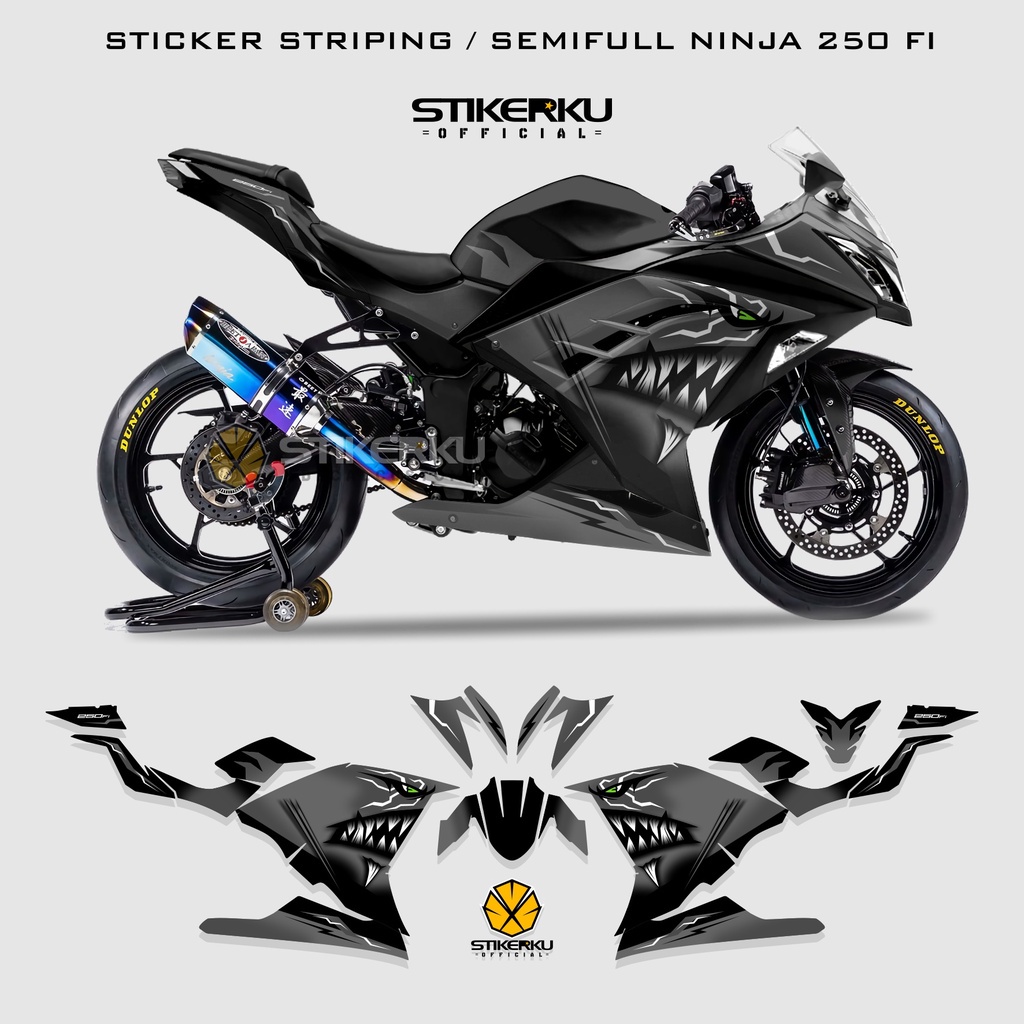 Decal Striping Motor Ninja 250 Fi Old / Decal Sticker Semi Full Body Ninja 250Fi Old / Decal Stiker 