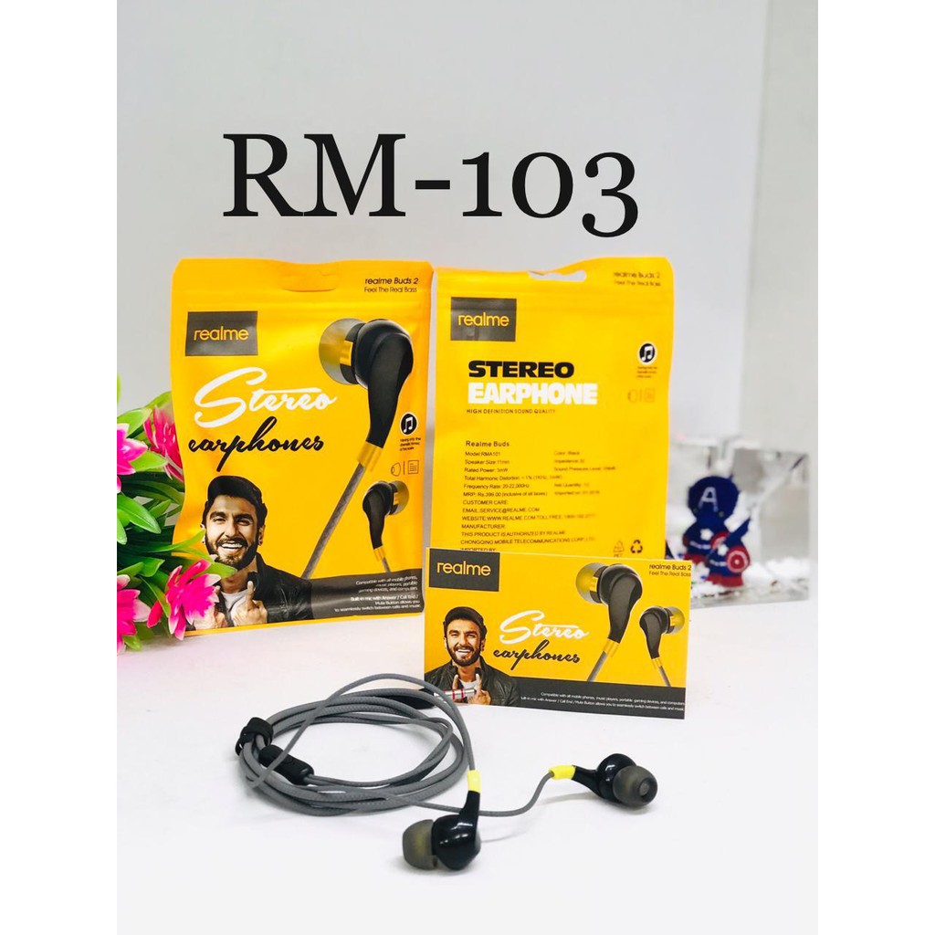 headset earphones Realme R30 /R40 / RM103 / RMA101/R34/R24/R31/R42/MA10/MA11/BUDS 2PLUS /BUDS 7