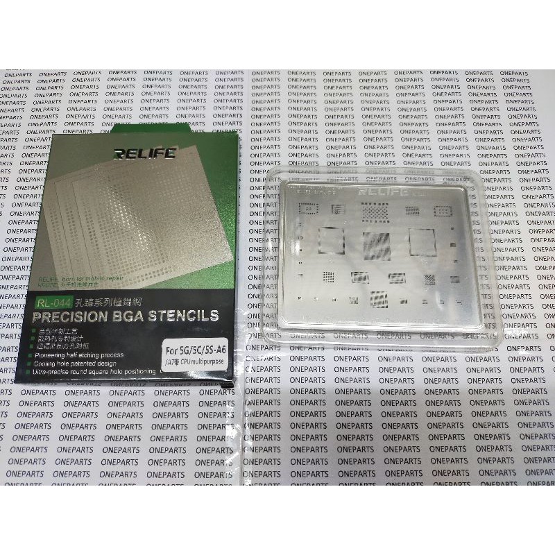 TOOLS CETAKAN IC BGA STENCILS RELIFE RL-044 5G 5C 5S A6 A7 CPU MULTI PURPOSE