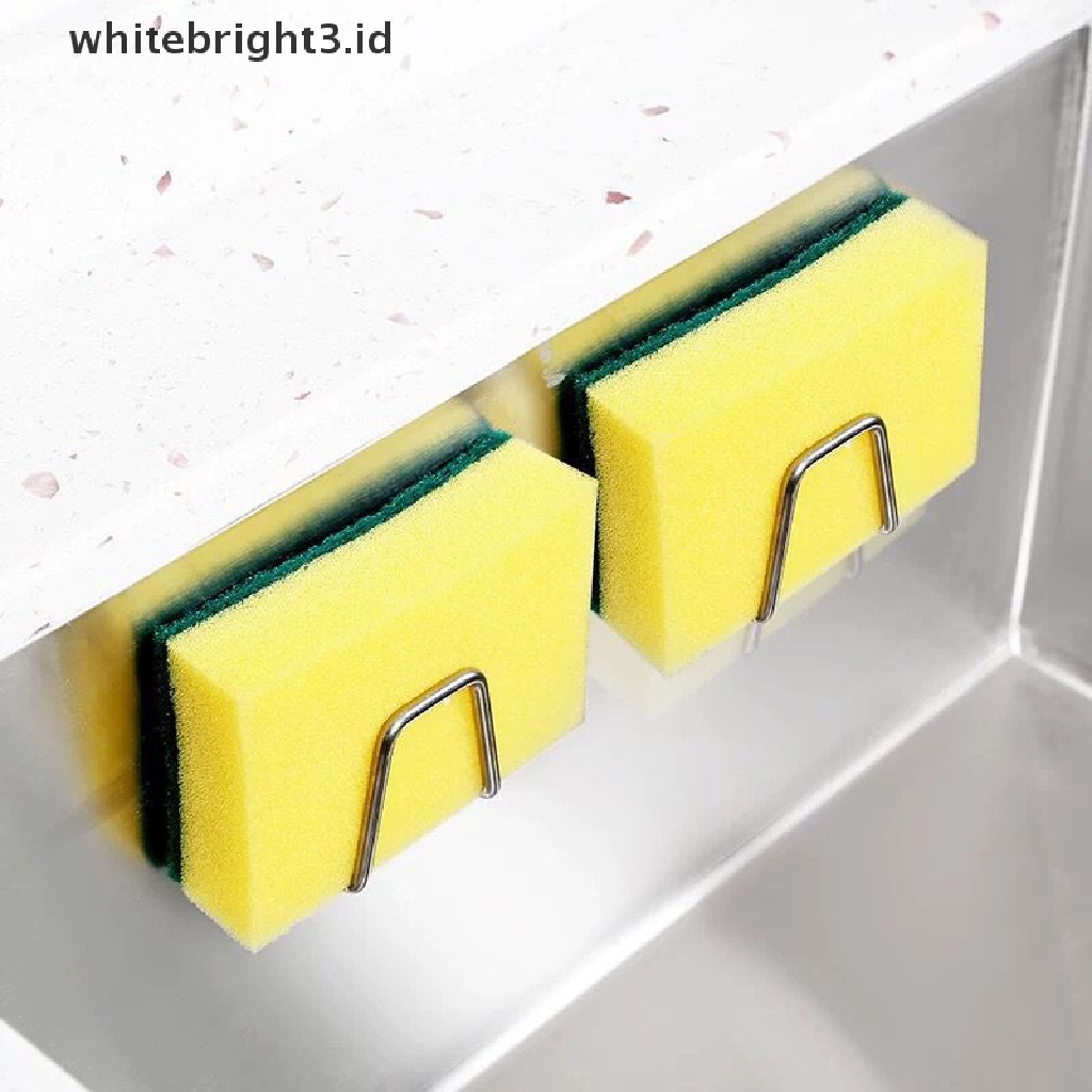 (whitebright3.id) Rak Pengering Spons Bahan Stainless Steel Untuk Wastafel Dapur