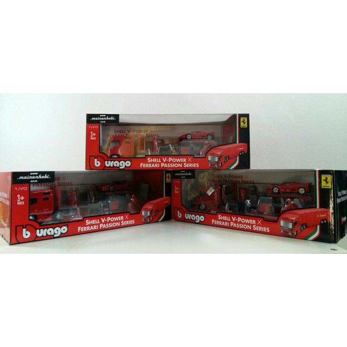 Bburago Ferrari Hauler+Ferrari F-50 1:43-Shell Ferrari Limited Editon