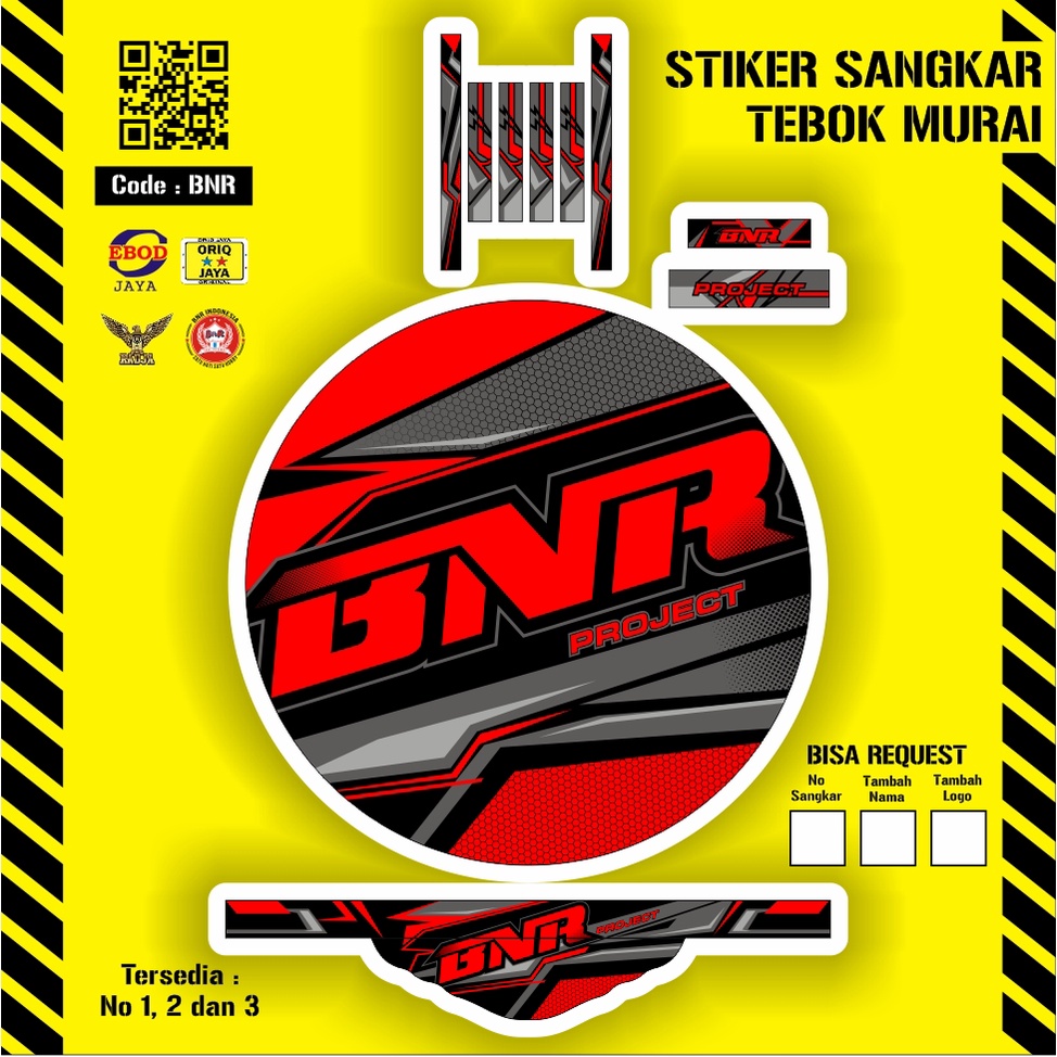 Stiker decal tebok murai stiker sangkar murai