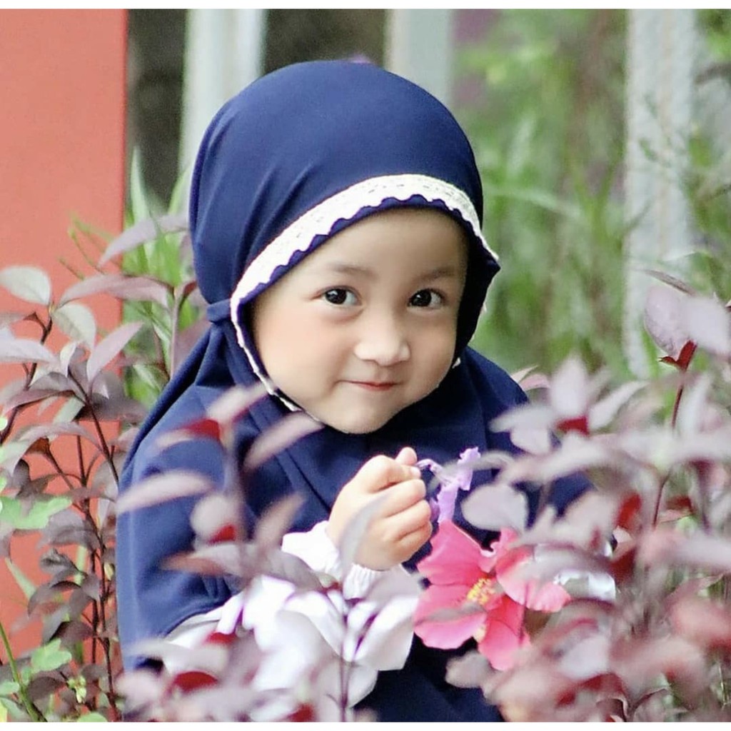 Bergo Renda Anak Maryam Jilbab Kerudung / Anak Kids Renda Kepala Pusatgrosir_solo KIDS BERGO RENDA PREMIUM ORIGINAL ANAK