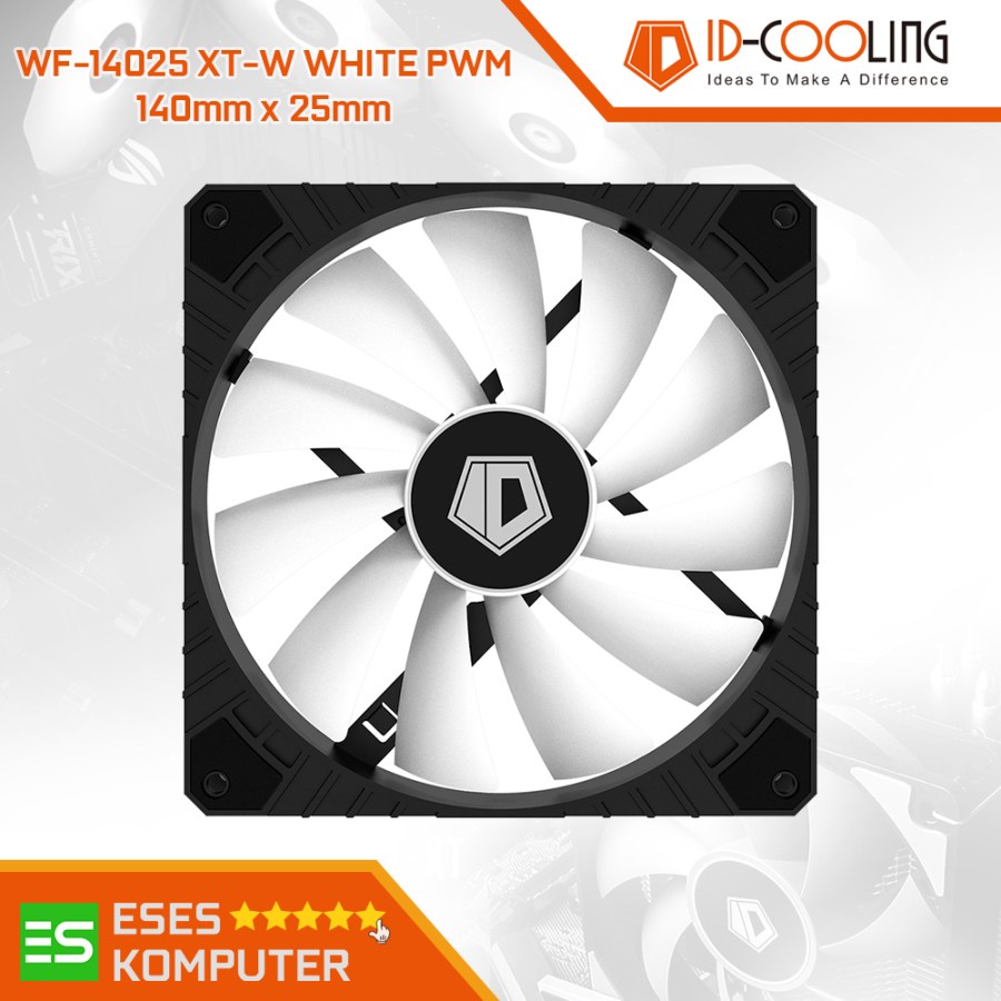 Fan ID-COOLING WF-14025 XT-W WHITE PWM | 140mm 14CM WHITE