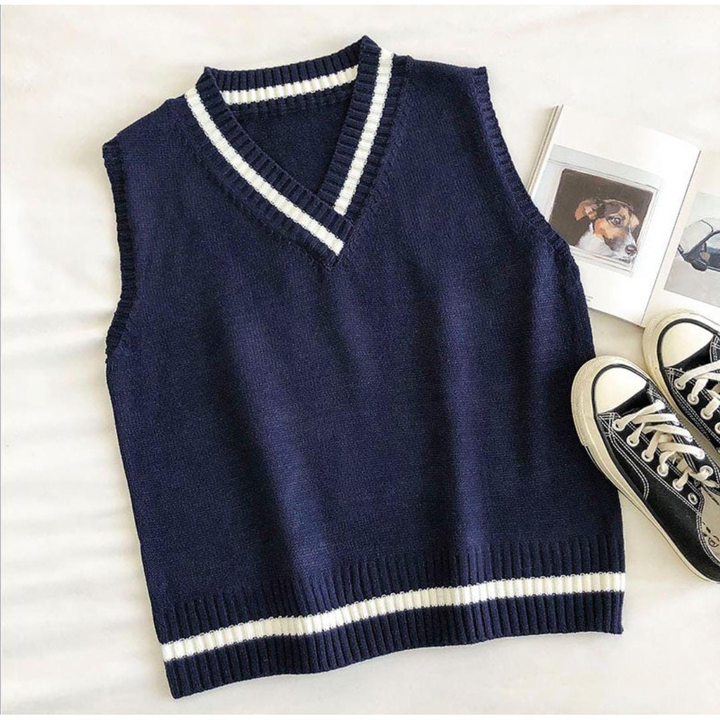 ROMPI  VEST Rajut V NECK POLOS TANPA LENGAN / ROMPI RAJUT / ROMPI POLOS / VEST ROMPI RAJUT