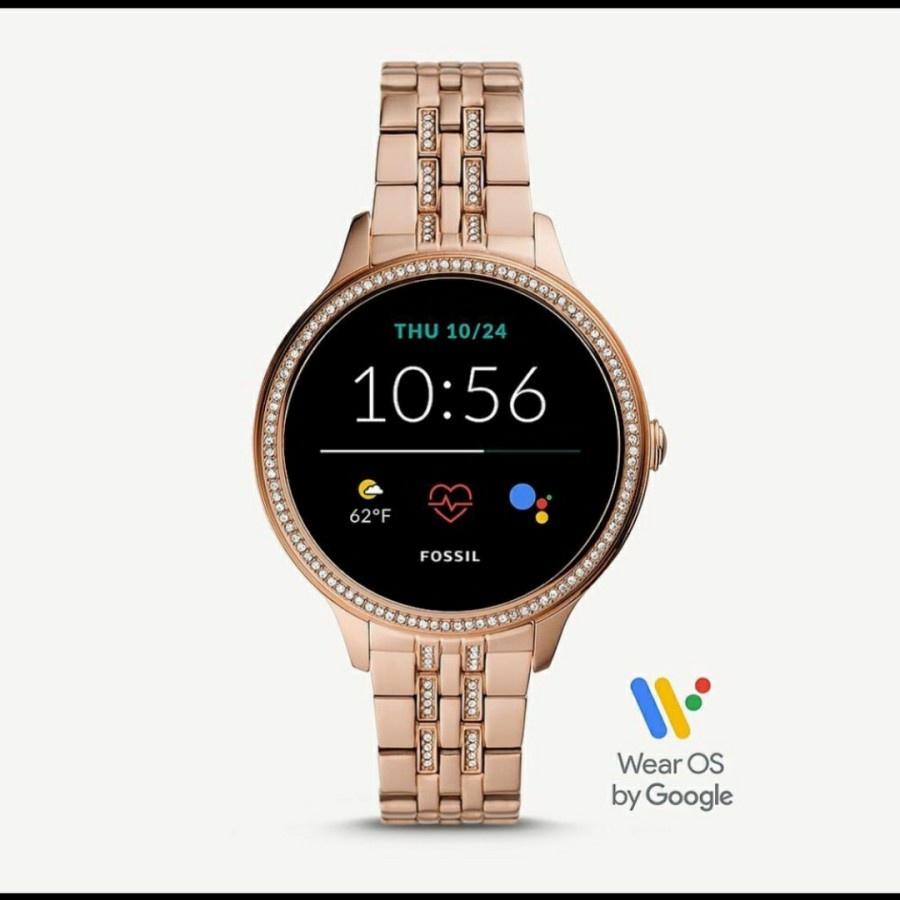 Smartwatch Wanita Fossil Gen 5 E FTW6073 FTW 6073 Rose Gold Stainless Steel Original